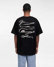 Ribbon Tee Shirt (Black)