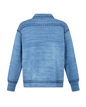 Embroidered Knit Shirt (Light Blue)