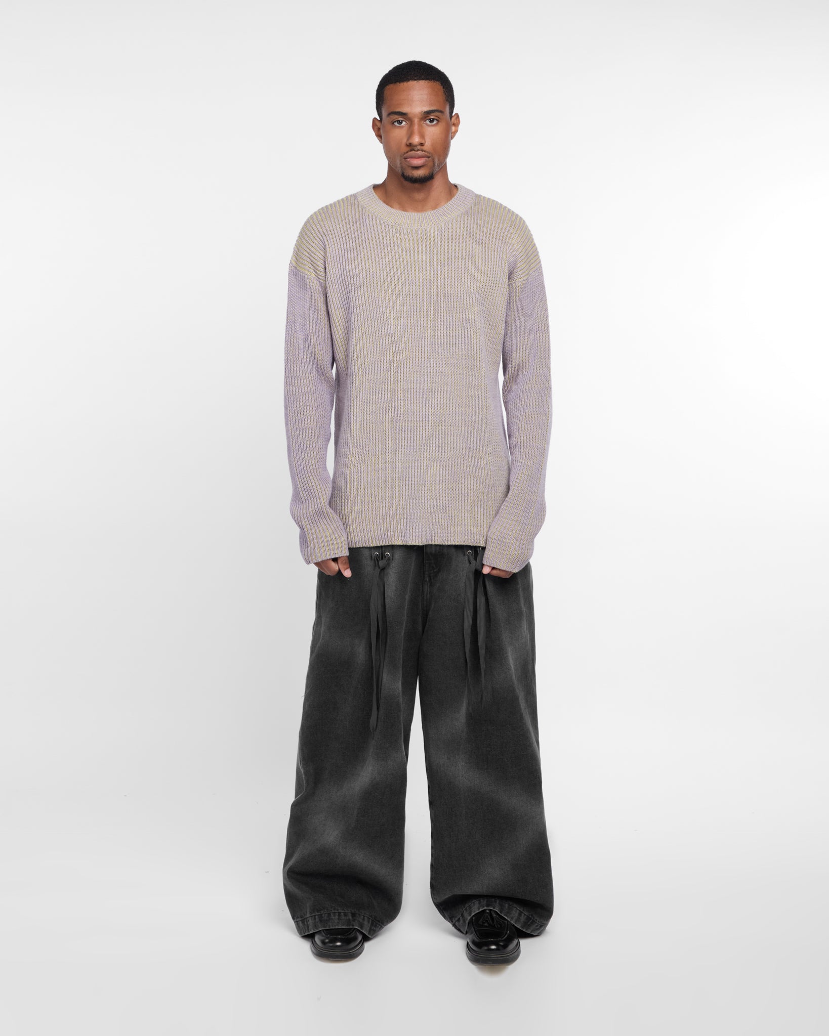 Knitted Sweatshirt Long Sleeve (Grey)