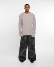 Knitted Sweatshirt Long Sleeve (Grey)