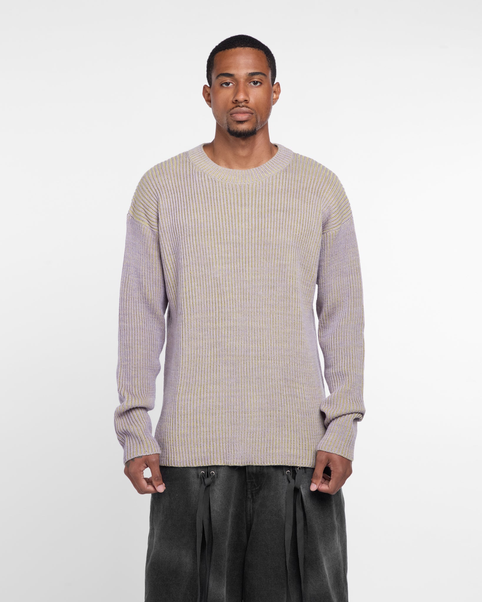 Knitted Sweatshirt Long Sleeve (Grey)