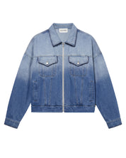 Hand-Embroidered Distressed Denim Jacket