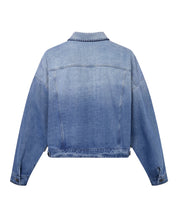 Hand-Embroidered Distressed Denim Jacket