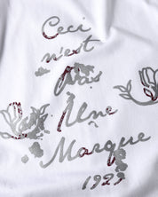 Ceci N'est Pas Une Marque Foil Tee Shirt (White)