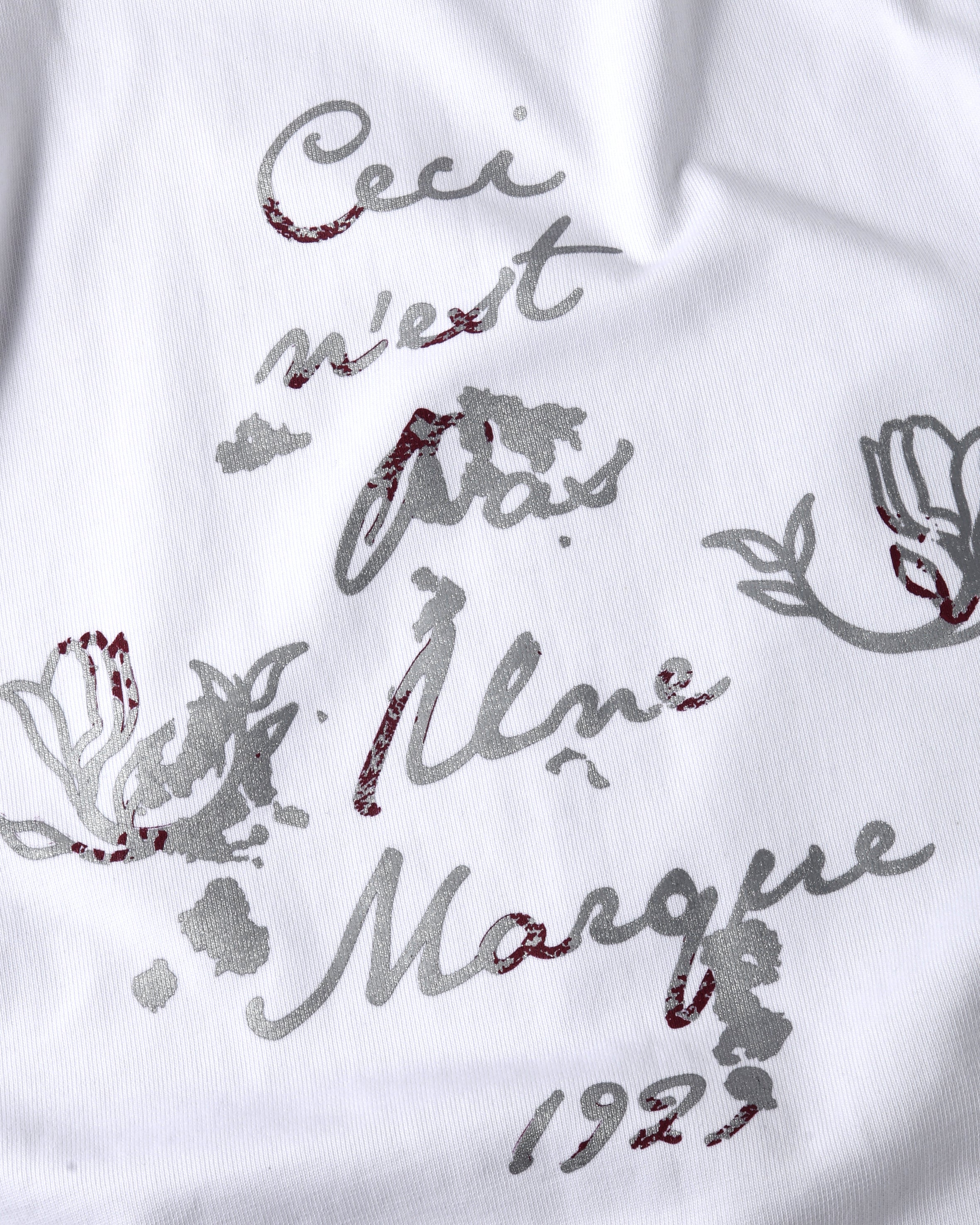 Ceci N'est Pas Une Marque Foil Tee Shirt (White)