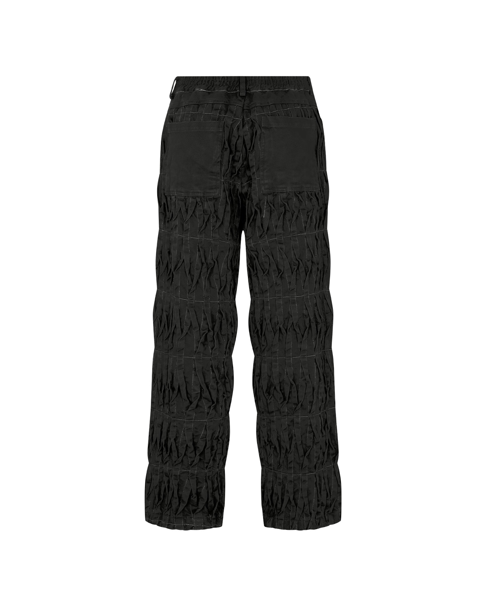 Pintack Denim Trousers (Black)