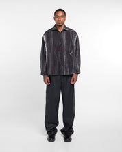 Marbled Cloth Long Sleeve Shirt (Purple / Grey)