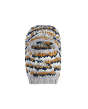 Knitted Puff Balaclava (Cream/Smoke)