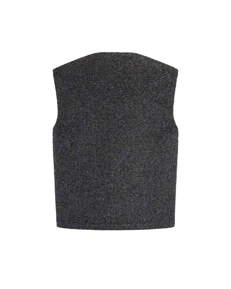 Blended Fabric Vest