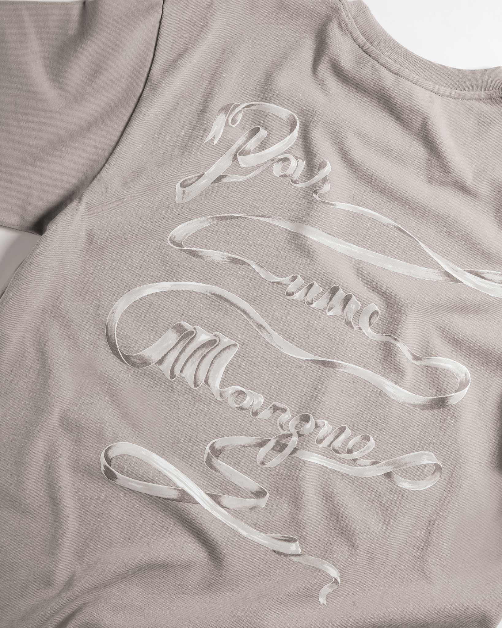 Ribbon Tee Shirt (Grey)
