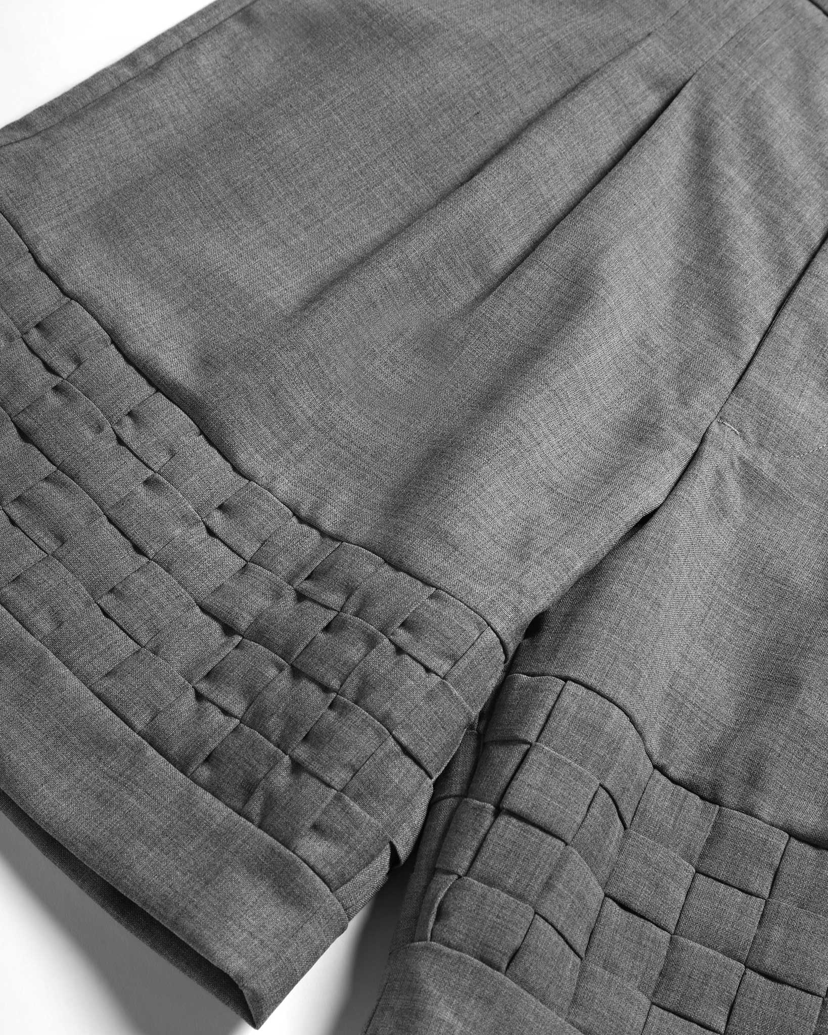 Basket Woven Shorts (Grey)