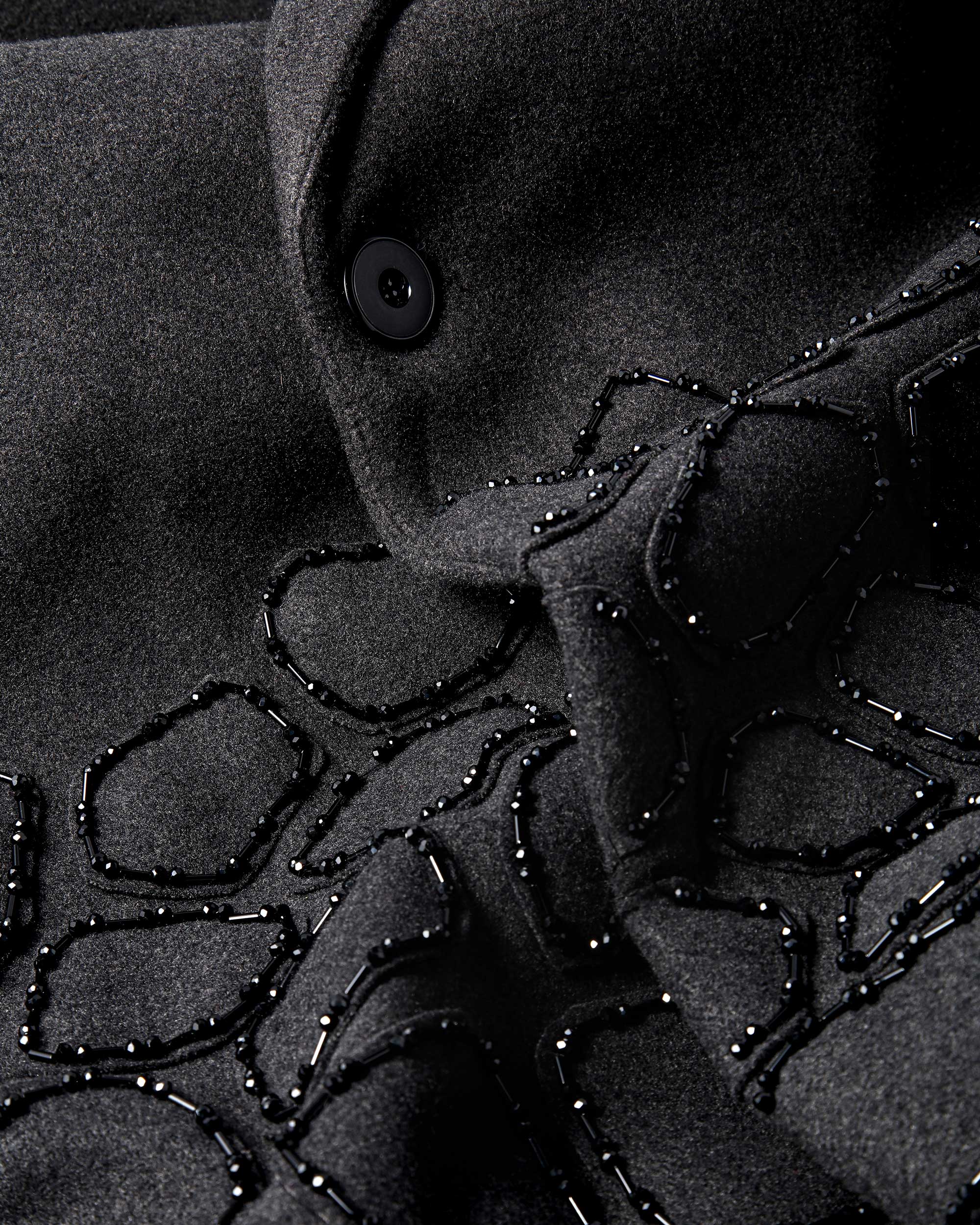 Hand-beaded Mosaic Trench Coat