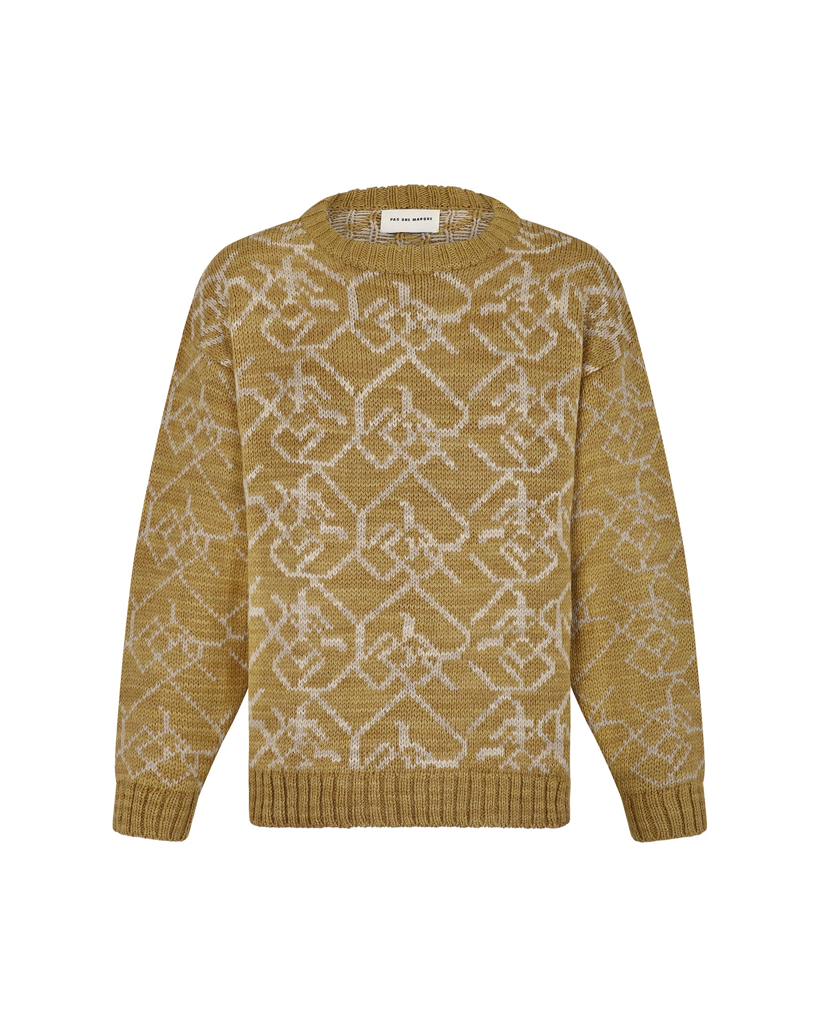 Knitted Monogram Jacquard Sweatshirt (Golden Orange)
