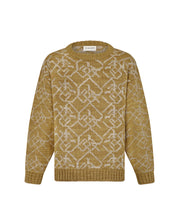 Knitted Monogram Jacquard Sweatshirt (Golden Orange)