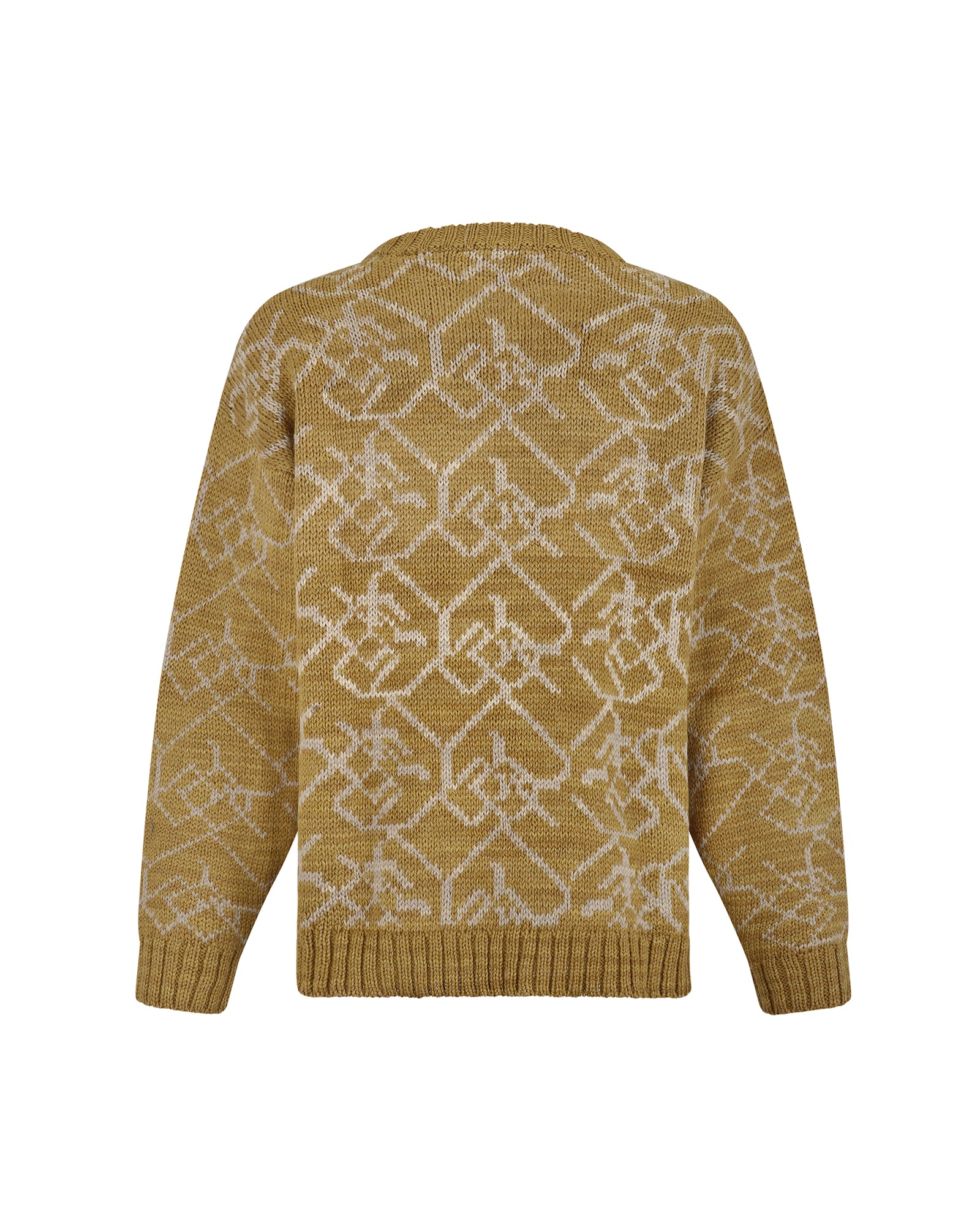 Knitted Monogram Jacquard Sweatshirt (Golden Orange)