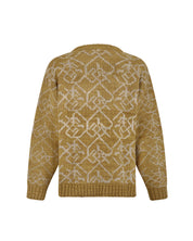 Knitted Monogram Jacquard Sweatshirt (Golden Orange)