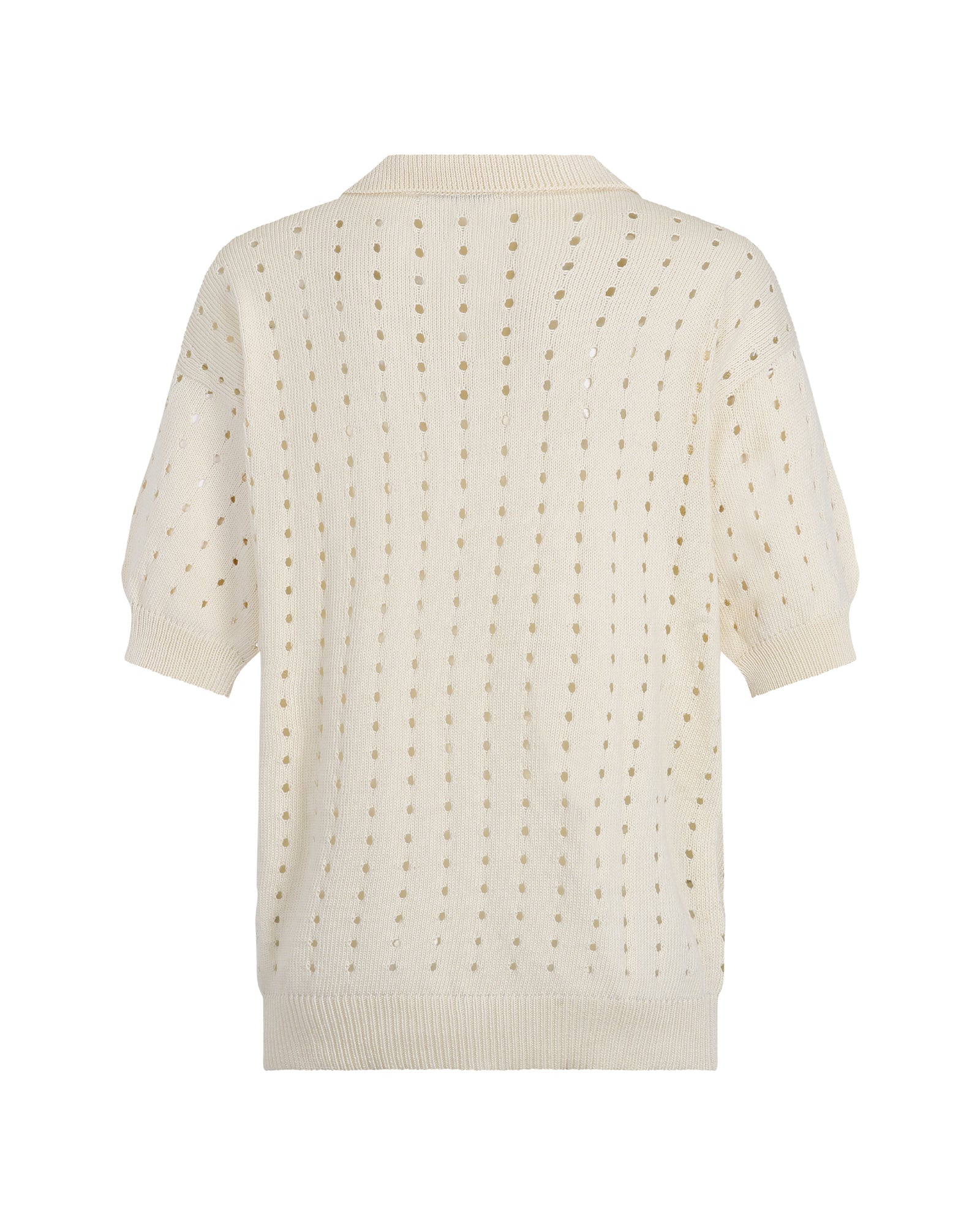 Knit Polo-Cream main image 1