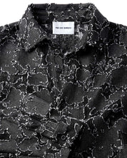 Lace Long Sleeve Button Down Shirt (Black)