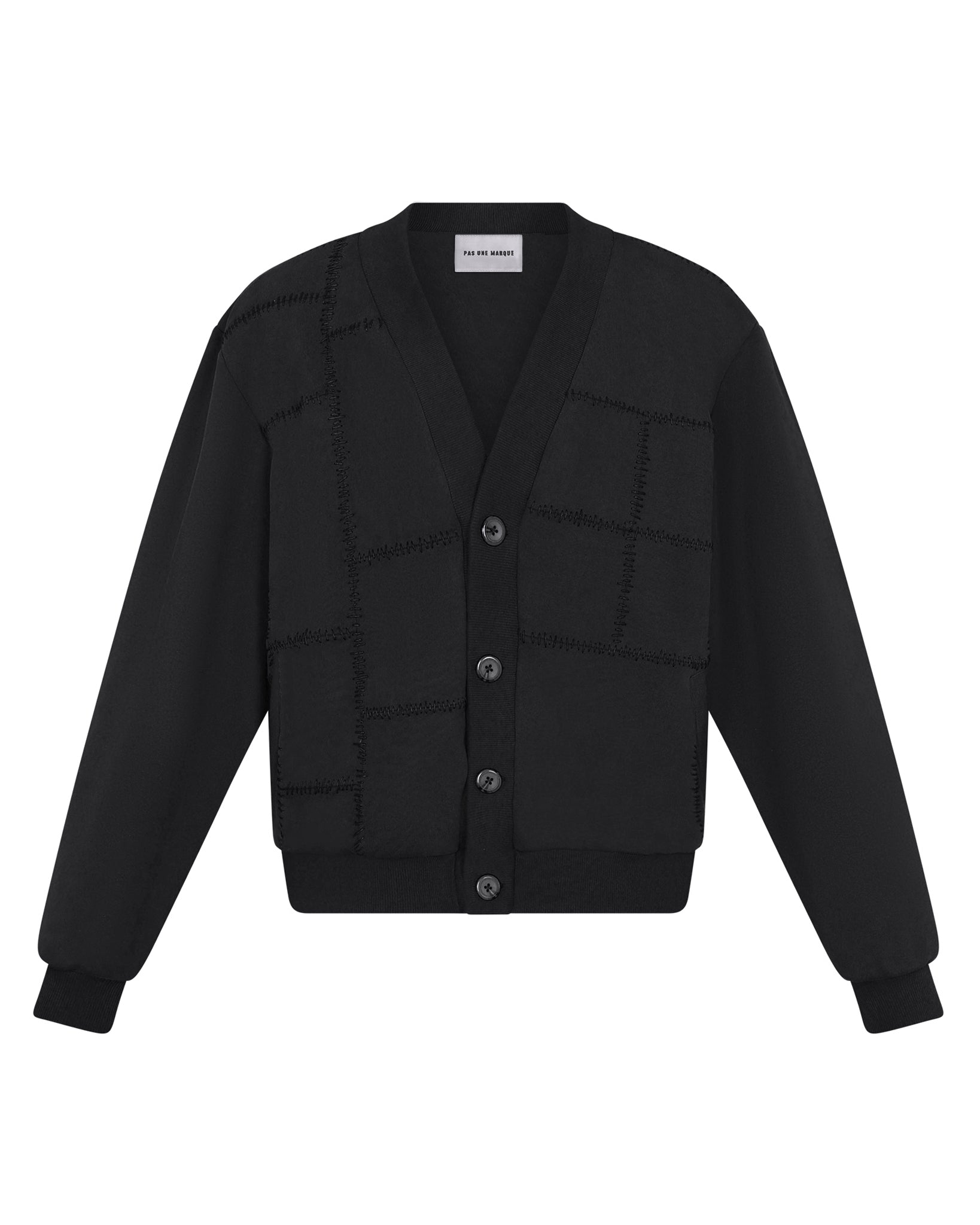 Paneled Cardigan (Black)