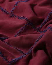 Paneled Cardigan (Burgundy)