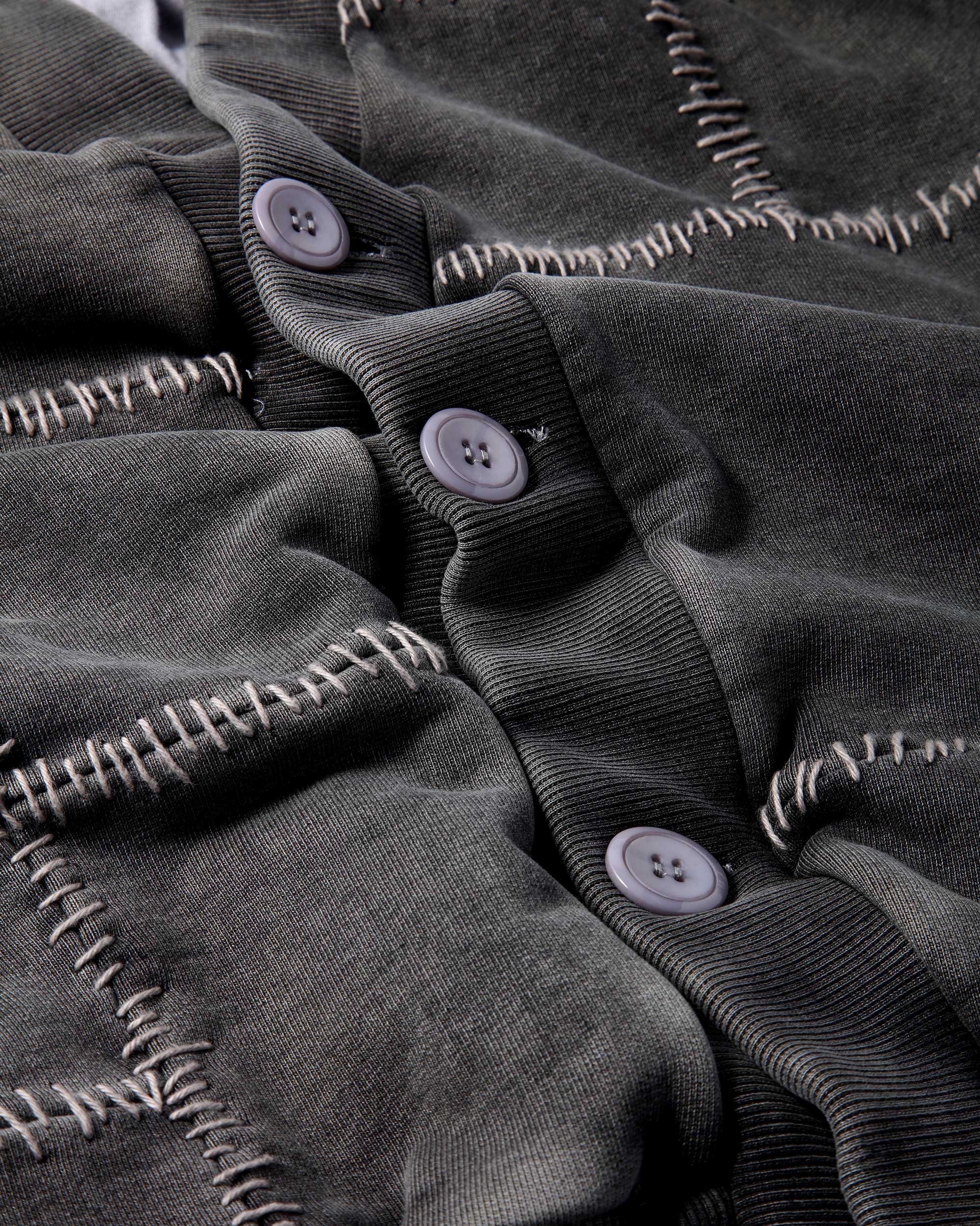 Paneled Cardigan (Grey)