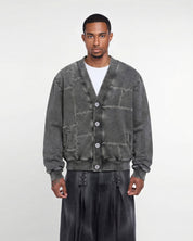 Paneled Cardigan (Grey)