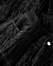 Pintack Denim Trousers (Black)