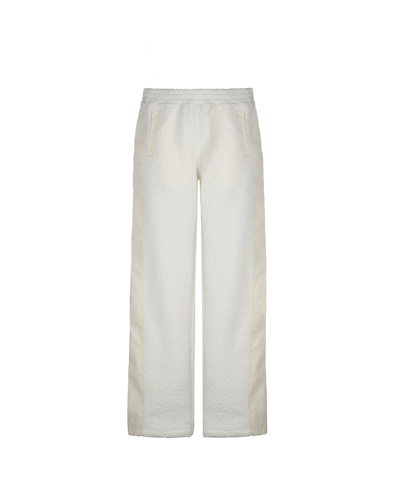 Bi-Fabric Relaxed Pants (Antique White)