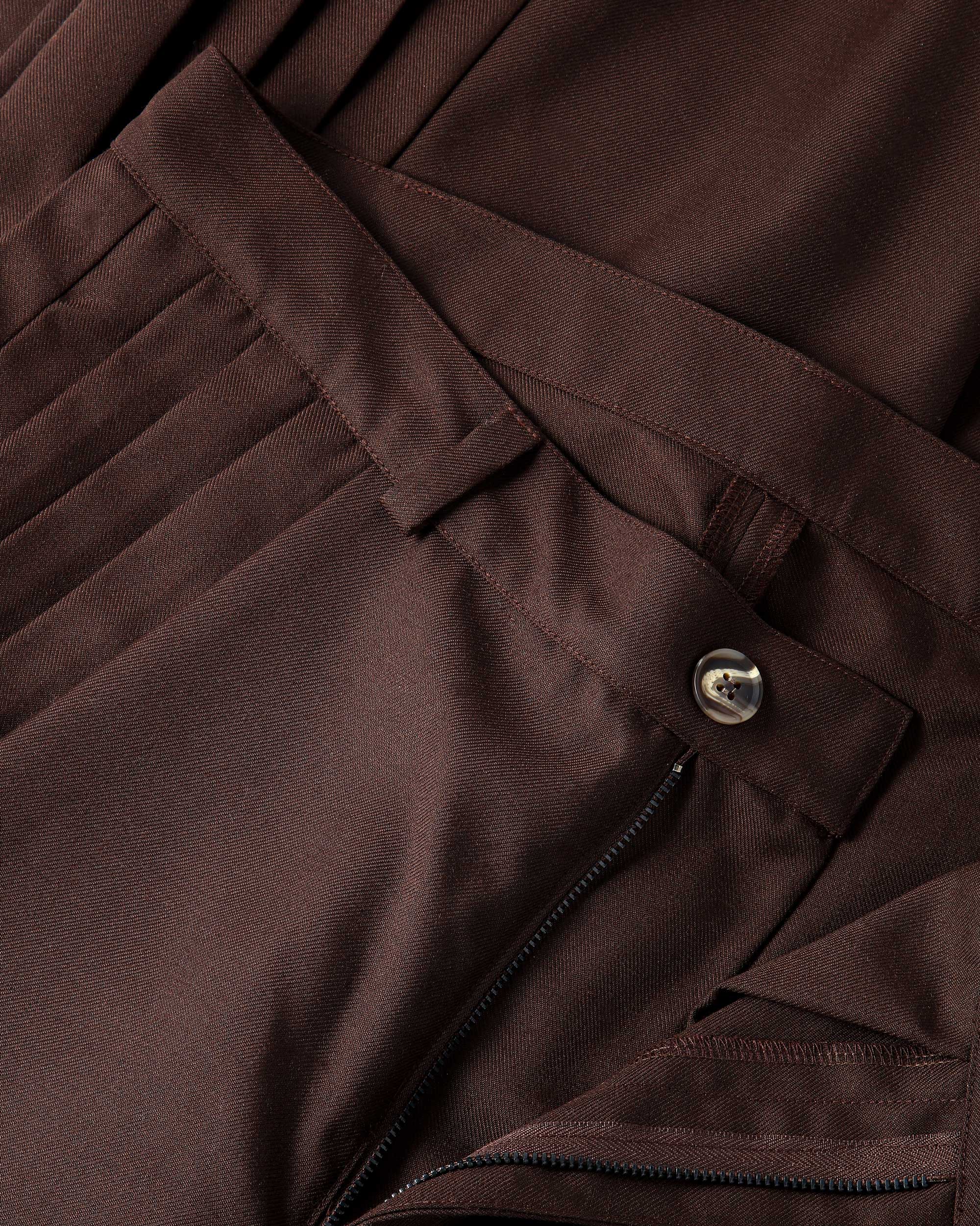 Side-Paneled Trousers (Brown)
