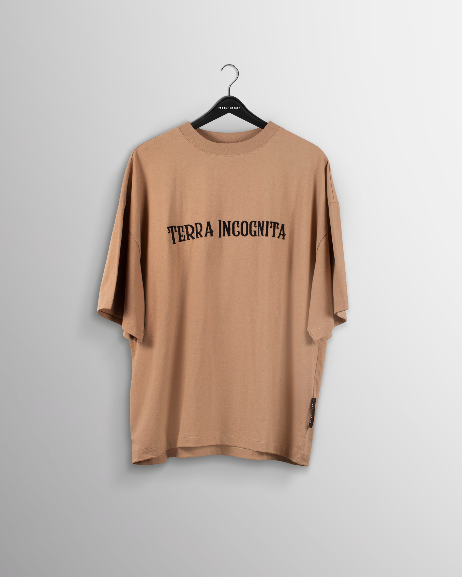 Terra Incognita Embroidered Tee Shirt (Camel)