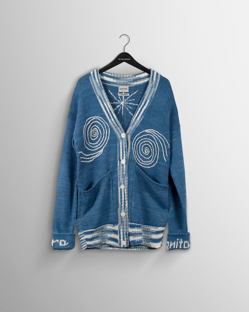 Knitted Cardigan (Lazuli Blue) – Pas Une Marque ®