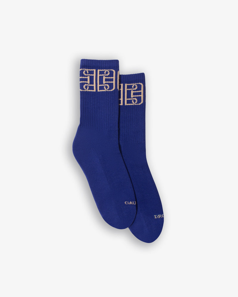 Monogram II Socks (Purple / Beige)