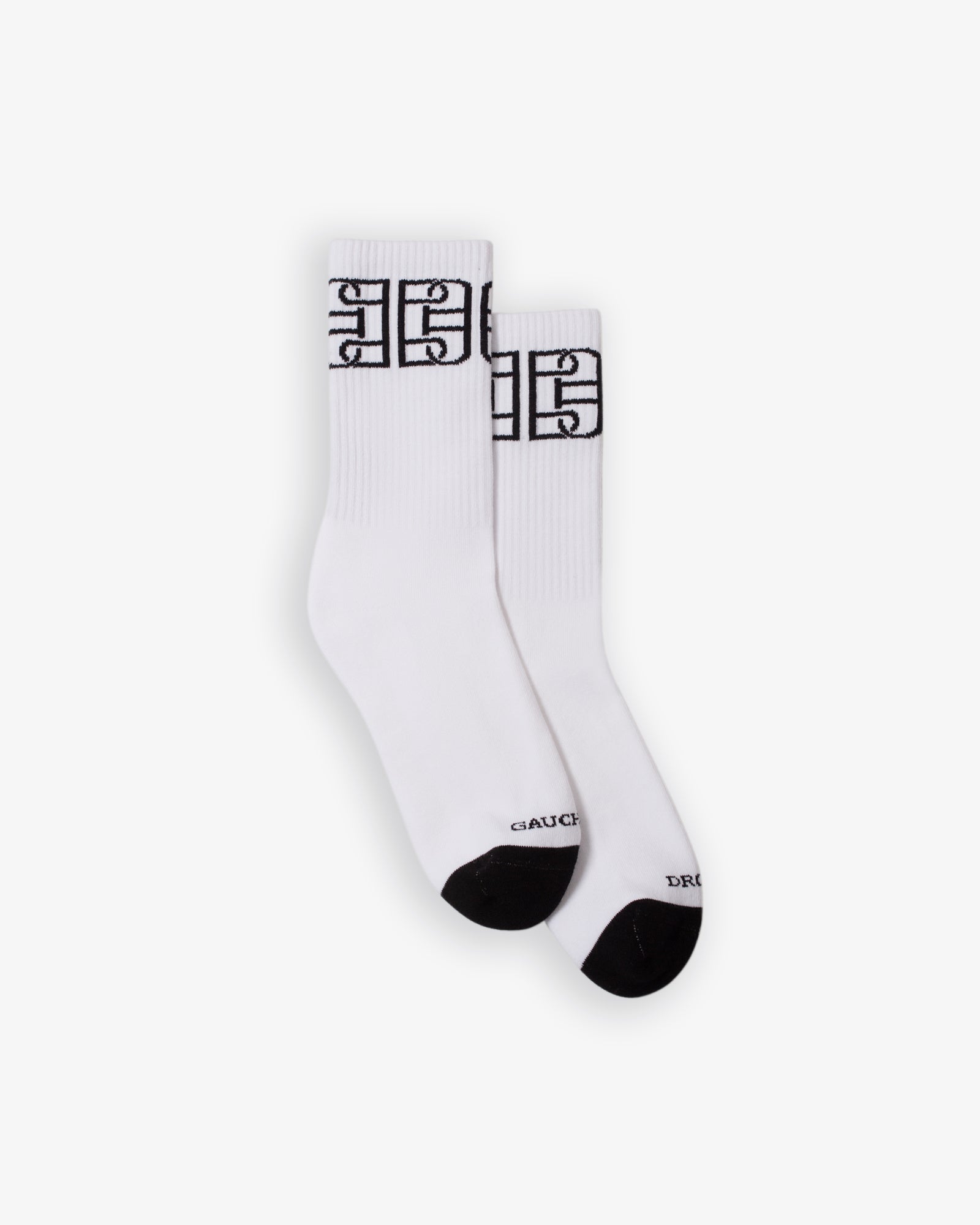 Monogram II Socks (White / Black)