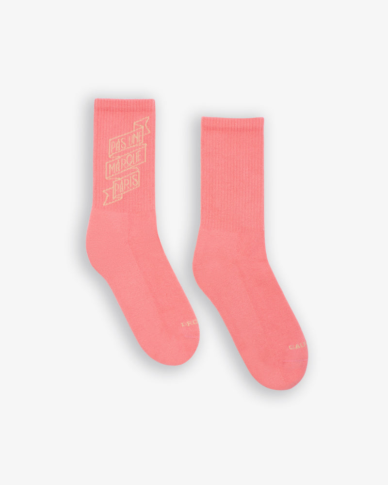 
            
                Load image into Gallery viewer, Banner Logo Socks (Pink / Beige)
            
        