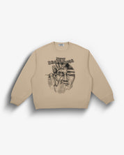 Incision Oversized Sweatshirt (Pebble Brown)