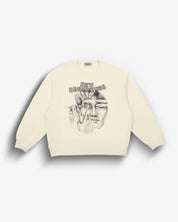 Incision Oversized Sweatshirt (Antique Beige)