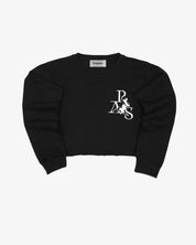Angel Crewneck L/S Tee Shirt Crop (Black)