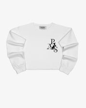 Angel Crewneck L/S Tee Shirt Crop (White)
