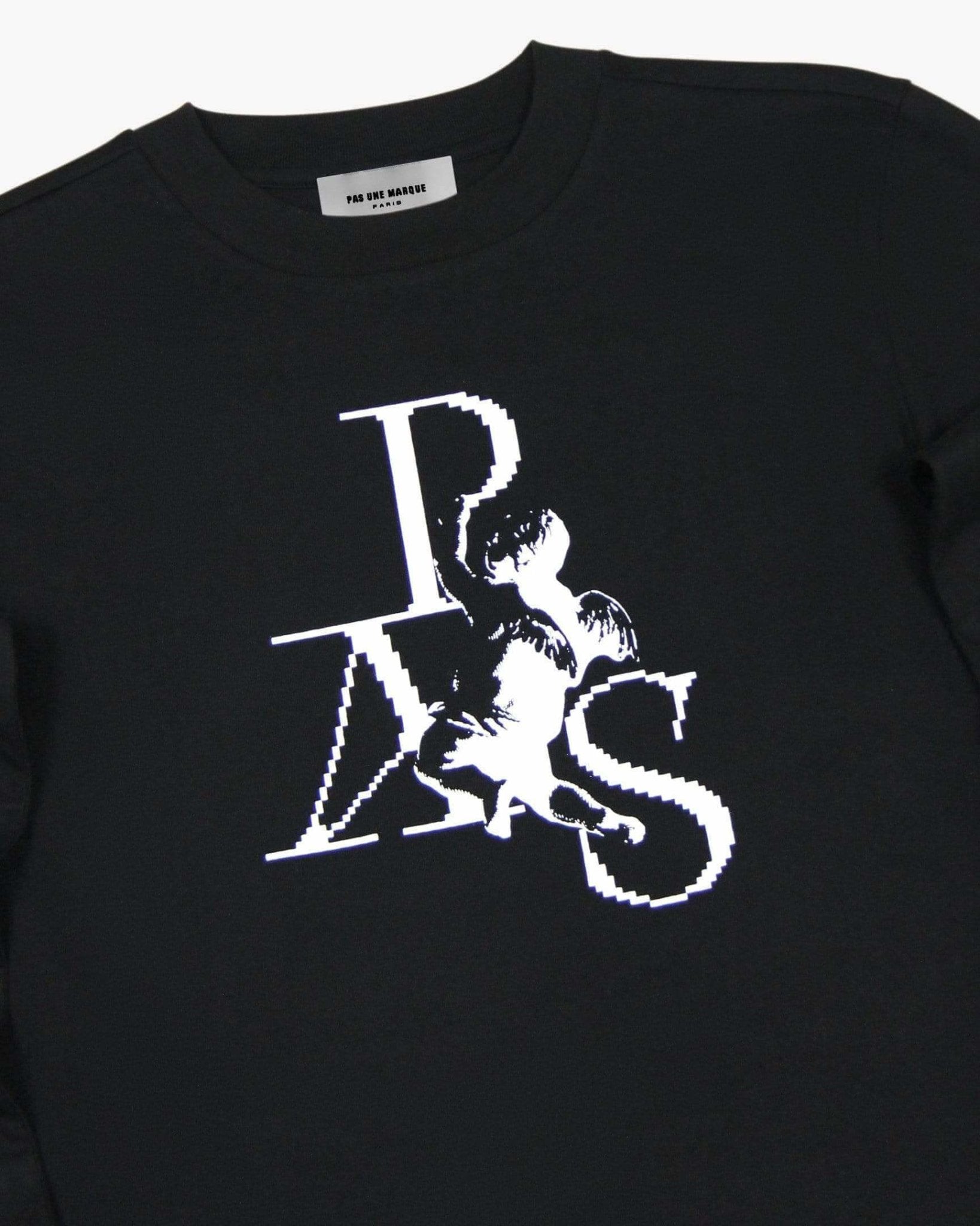 Angel Crewneck L/S Tee Shirt Regular (Black)