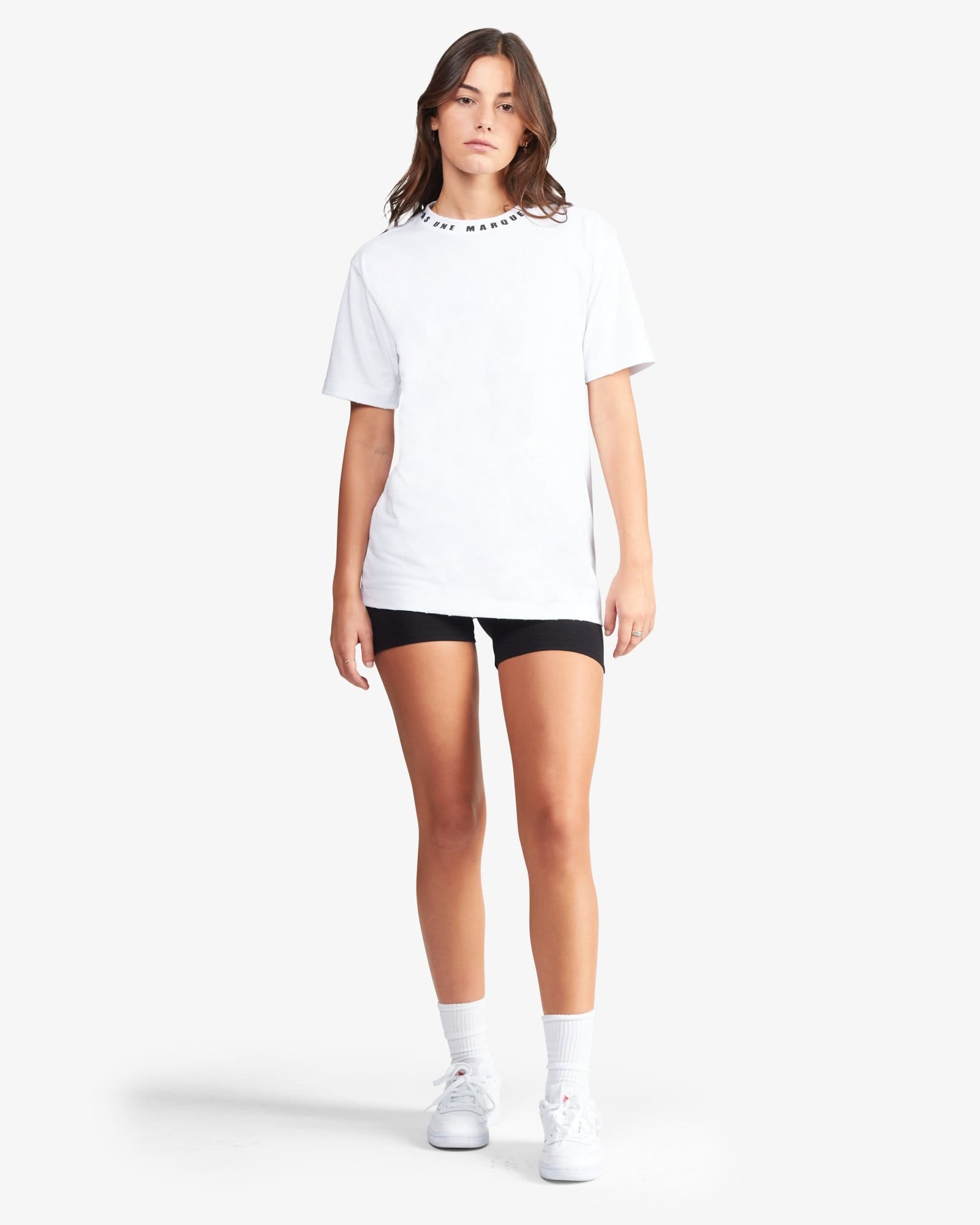 Neck Tee Shirt V2 (White)