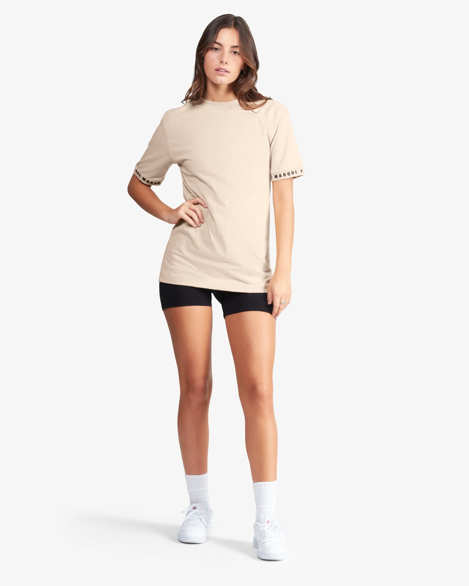 Sleeve Tee Shirt (Beige)