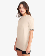 Sleeve Tee Shirt (Beige)