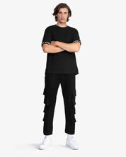 Sleeve Tee Shirt (Black)
