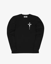 Cross Crewneck L/S Tee Shirt Regular (Black)