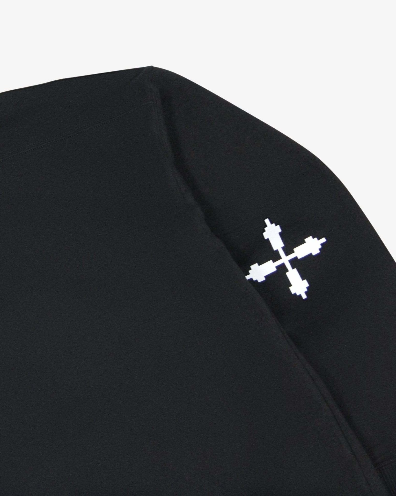 Oversized Hoodie Angel and Cross (Black)