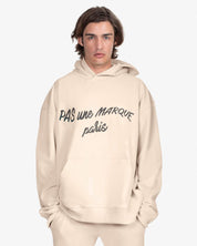 Oversized Hoodie Cursive (Beige)