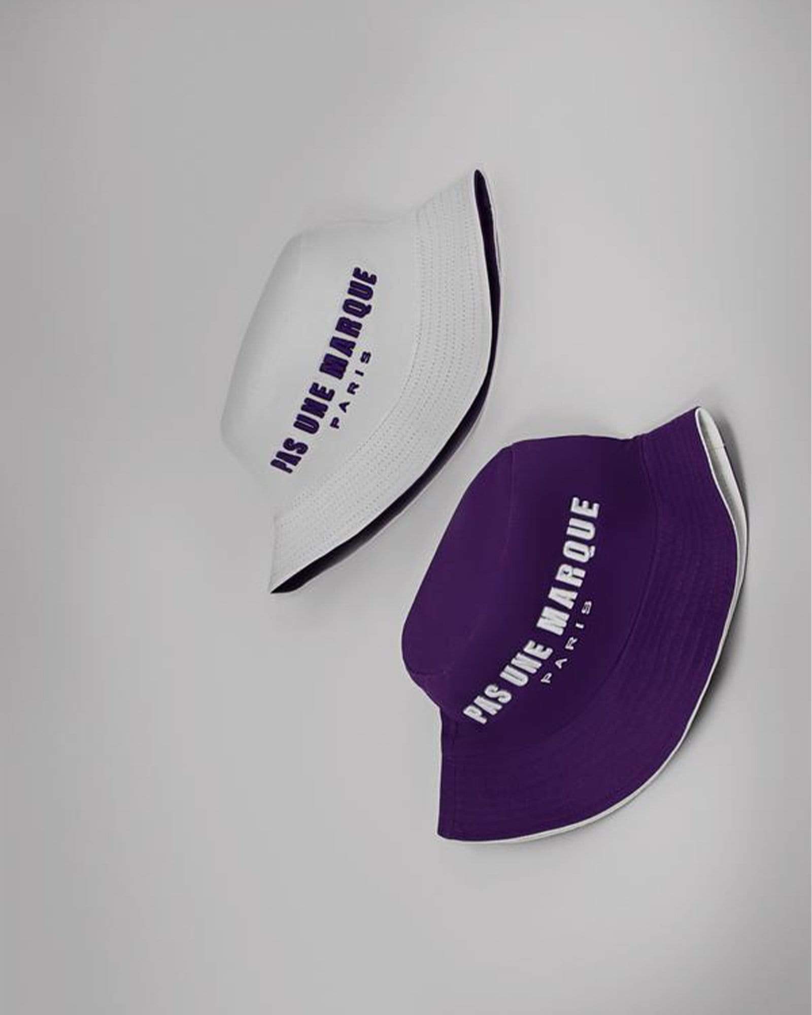 Reversible Embroidered Bucket Hat (Purple / White)